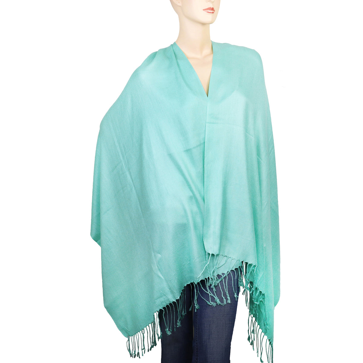 Pashmina Shawls and Wraps for Evening Dresses, Large Soft Pashmina Wedding  Aqua Blue Shawl at  Women's Clothing store