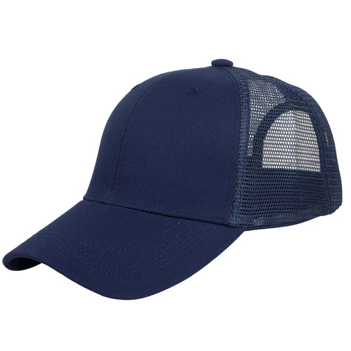 6 Panel Trucker Hat - Navy