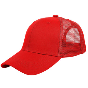 6 Panel Trucker Hat - Red