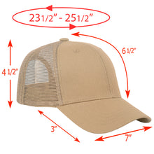 Load image into Gallery viewer, 6 Panel Trucker Hat - Khaki