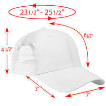 Load image into Gallery viewer, 6 Panel Trucker Hat - White