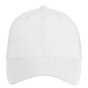 6 Panel Trucker Hat - White