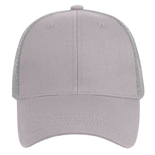 Load image into Gallery viewer, 6 Panel Trucker Hat - Light Gray