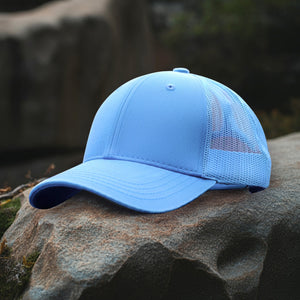 6 Panel Trucker Hat - Sky Blue