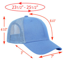 Load image into Gallery viewer, 6 Panel Trucker Hat - Sky Blue