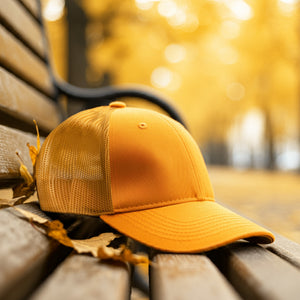 6 Panel Trucker Hat - Gold