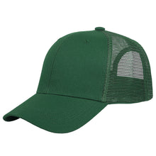 Load image into Gallery viewer, 6 Panel Trucker Hat - Hunter Green