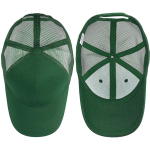 6 Panel Trucker Hat - Hunter Green