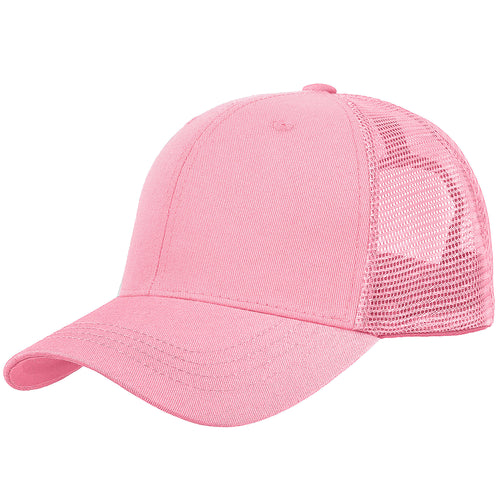 6 Panel Trucker Hat - Pink