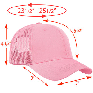 6 Panel Trucker Hat - Pink