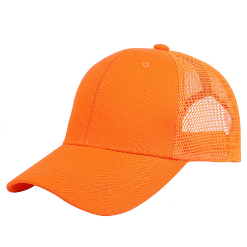 6 Panel Trucker Hat - Orange