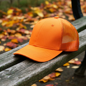 6 Panel Trucker Hat - Orange