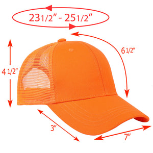 6 Panel Trucker Hat - Orange