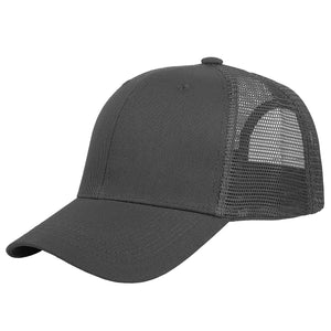 6 Panel Trucker Hat - Dark Gray