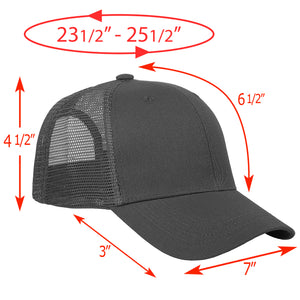 6 Panel Trucker Hat - Dark Gray