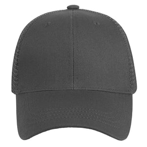 6 Panel Trucker Hat - Dark Gray