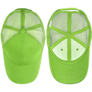 6 Panel Trucker Hat - Light Green