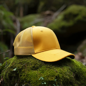 6 Panel Trucker Hat - Yellow