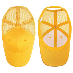 6 Panel Trucker Hat - Yellow