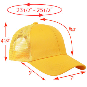 6 Panel Trucker Hat - Yellow