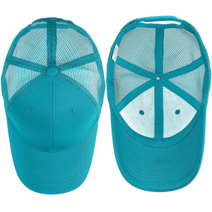 6 Panel Trucker Hat - Turquoise