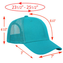 Load image into Gallery viewer, 6 Panel Trucker Hat - Turquoise