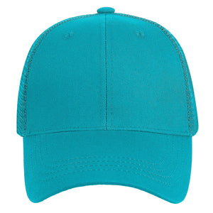 6 Panel Trucker Hat - Turquoise