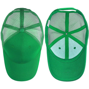 6 Panel Trucker Hat - Kelly Green