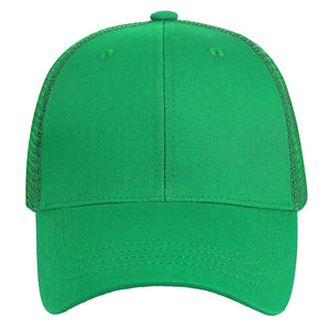 6 Panel Trucker Hat - Kelly Green