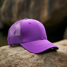 Load image into Gallery viewer, 6 Panel Trucker Hat - Purple