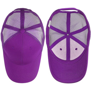 6 Panel Trucker Hat - Purple