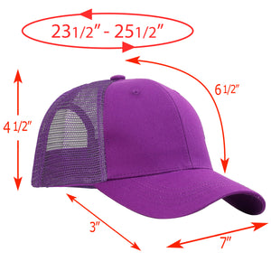 6 Panel Trucker Hat - Purple