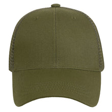 Load image into Gallery viewer, 6 Panel Trucker Hat - Army Green