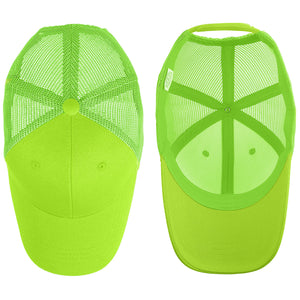 6 Panel Trucker Hat - Neon Green