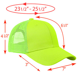 6 Panel Trucker Hat - Neon Green