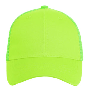 6 Panel Trucker Hat - Neon Green