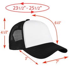 Load image into Gallery viewer, 5 Panel Trucker Hat - Black