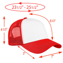 Load image into Gallery viewer, 5 Panel Trucker Hat - Red