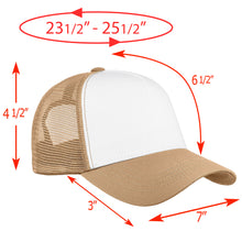 Load image into Gallery viewer, 5 Panel Trucker Hat - Khaki