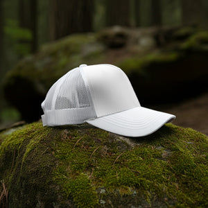 5 Panel Trucker Hat - White