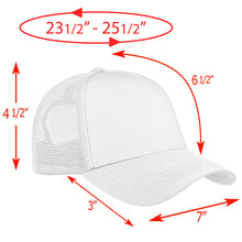 Load image into Gallery viewer, 5 Panel Trucker Hat - White