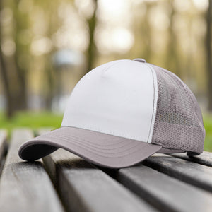 5 Panel Trucker Hat - Light Gray