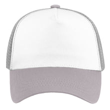 Load image into Gallery viewer, 5 Panel Trucker Hat - Light Gray