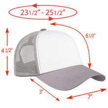 Load image into Gallery viewer, 5 Panel Trucker Hat - Light Gray