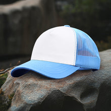 Load image into Gallery viewer, 5 Panel Trucker Hat - Sky Blue