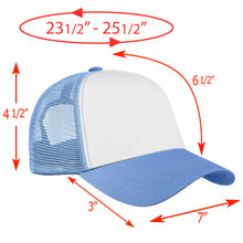 Load image into Gallery viewer, 5 Panel Trucker Hat - Sky Blue