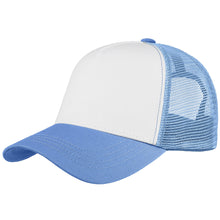 Load image into Gallery viewer, 5 Panel Trucker Hat - Sky Blue