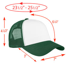 Load image into Gallery viewer, 5 Panel Trucker Hat - Hunter Green