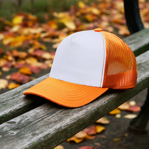 5 Panel Trucker Hat - Orange