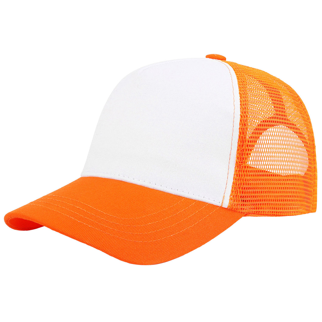 5 Panel Trucker Hat - Orange